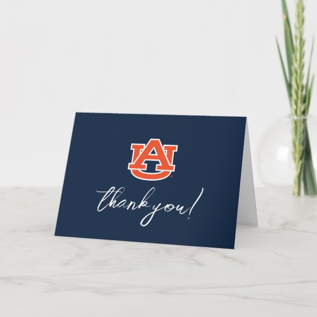 Auburn University Graduation – Auburn Tigers Thank You Card (Front)