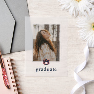 Auburn University Graduation   Auburn Tigers Vellum Invitations