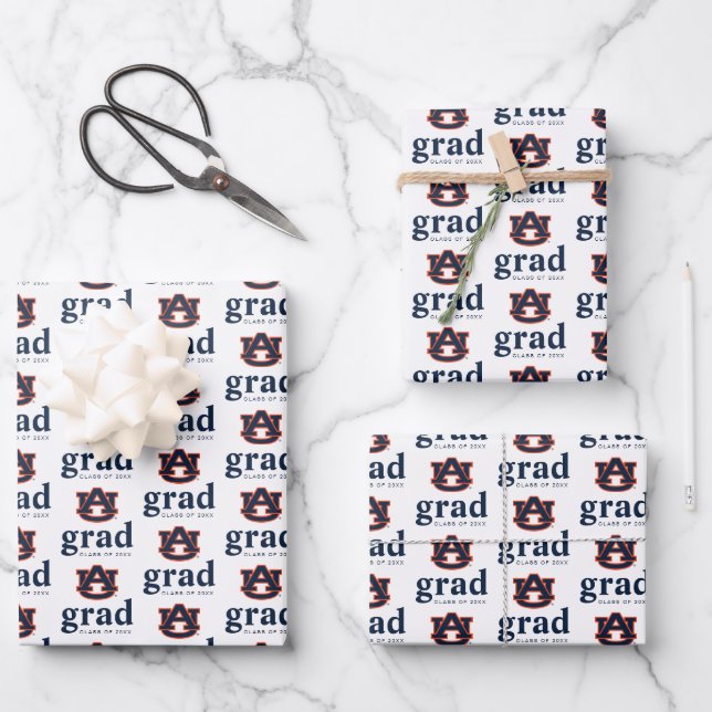 Auburn University Graduation | Auburn Tigers Wrapping Paper Sheet (Front)