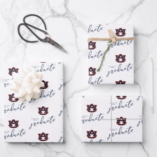 Auburn University Graduation | Auburn Tigers Wrapping Paper Sheet (Front)