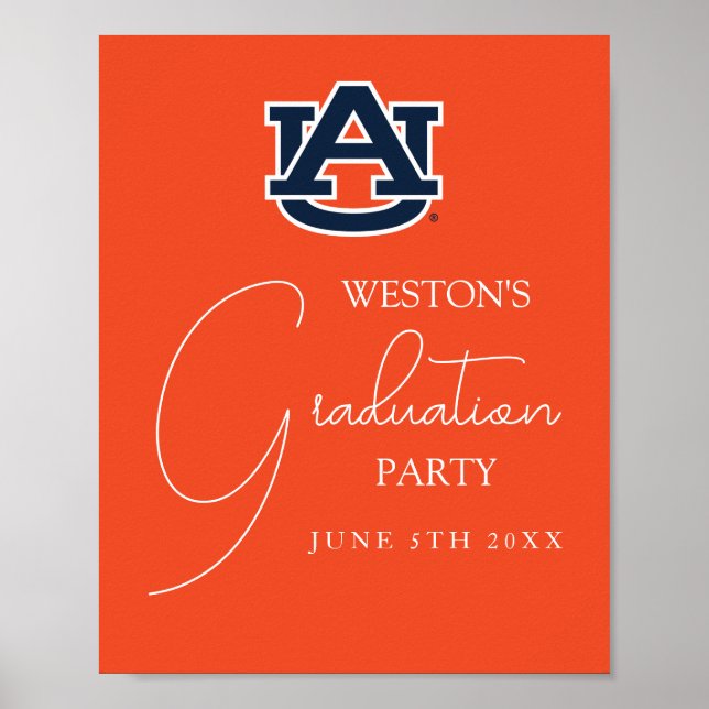 Auburn University | Graduation Party Poster (Front)
