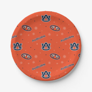 Auburn University   Holiday Pattern Paper Plate