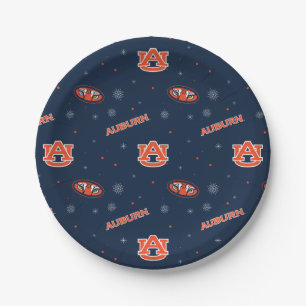 Auburn University   Holiday Pattern Paper Plate