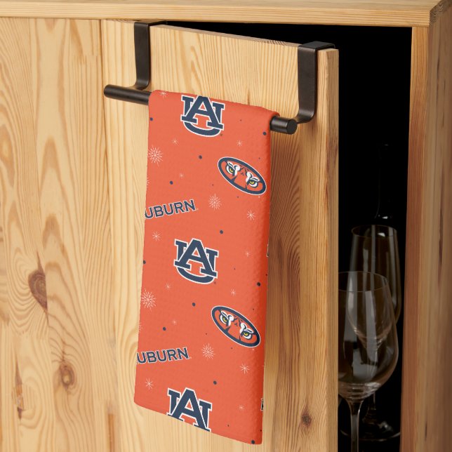 Auburn University | Holiday Pattern Tea Towel (Thirds Fold)
