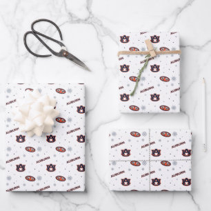Auburn University Holiday Pattern Wrapping Paper Sheet