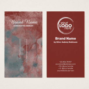 Auburn Watercolor Hair Clip - Logo Display Card