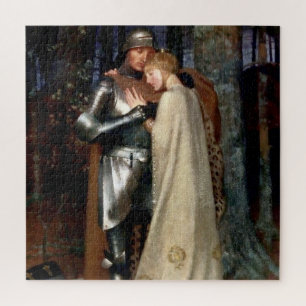 Aucassin and Nicolette Mediaeval Painting by Maria Jigsaw Puzzle