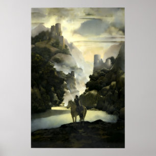 Aucassin Seeks for Nicolette by Maxfield Parrish Poster