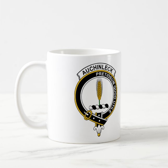 Auchinleck Tartan Coffee Mug - size 11oz (Left)