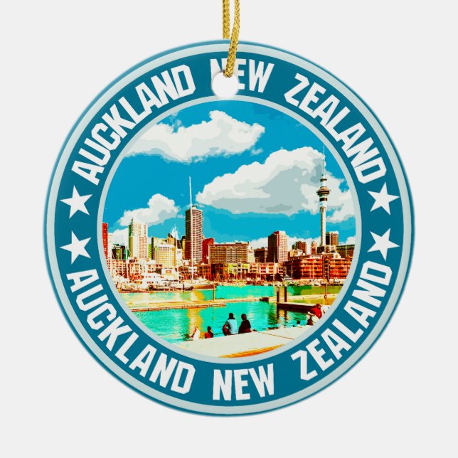 Auckland                                           ceramic tree decoration (Front)