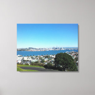 Auckland City, Devonport and Harbour New Zealand Canvas Print