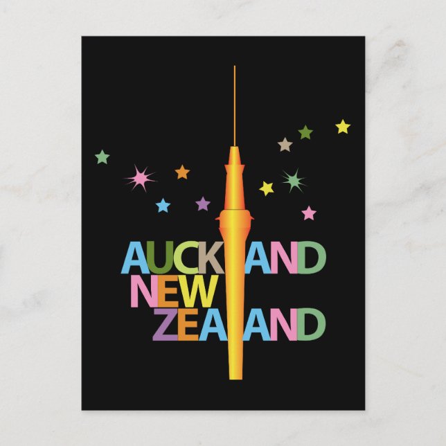 Auckland City New Zealand Postcard (Front)