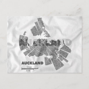 Auckland Map Postcard