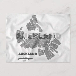 Auckland Map Postcard