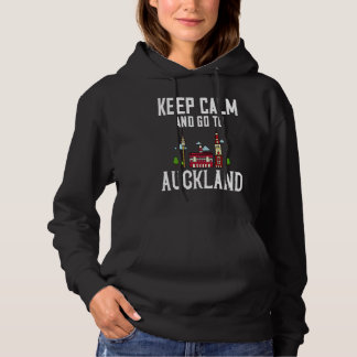 Auckland New Zealand City Skyline Map Travel Hoodie