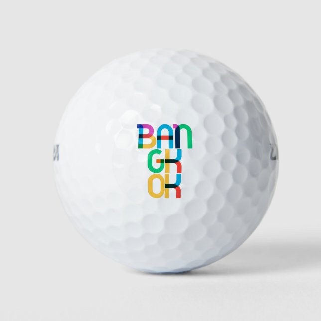 Auckland New Zealand Pop Art Letters Golf Balls (Front)