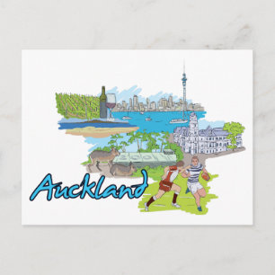 Auckland, New Zealand Postcard