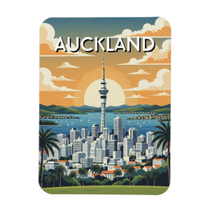 Auckland New Zealand Postcard Magnet