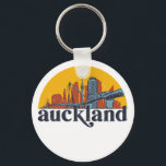 Auckland New Zealand Retro City Skyline Cityscape Key Ring<br><div class="desc">Vintage and retro city design with beautiful skyline, tourist attraction and cityscape art. Cool skyscraper and building silhouette illustration merchandise for tourist and traveller. Perfect as souvenir to bring back home when travelling around the world. Save the memory of your travel and vacation with family and friends. Background colour can...</div>