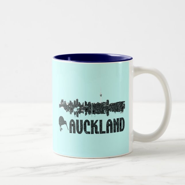 Auckland New Zealand Skyline Coffee Mug (Right)