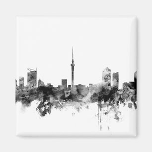 Auckland New Zealand Skyline Magnet