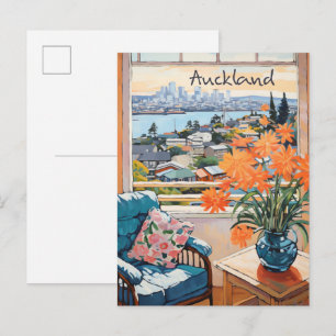 Auckland New Zealand Travel City Aesthetic Postcard
