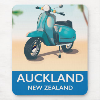 Auckland new zealand travel poster mouse mat