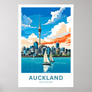 Auckland New Zealand Travel Print