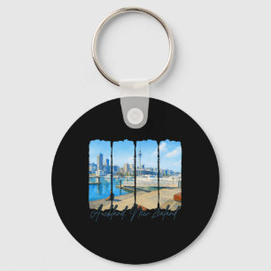 Auckland New Zealand Traveling Brushstroke Aucklan Key Ring