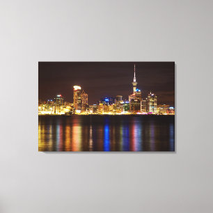 Auckland Night Cityscape Canvas Print