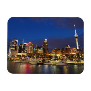 Auckland Night Skyline Magnet
