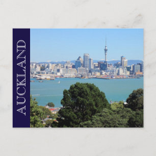 auckland nz skyline postcard