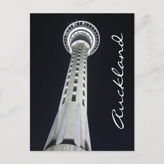 auckland sky tower night postcard (Front)