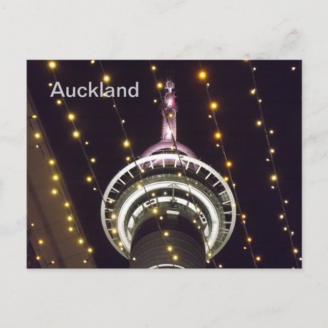 Auckland Sky Tower, NZ Postcard (Front)