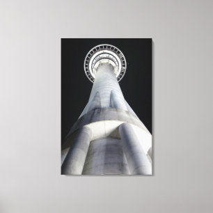 auckland sky tower up canvas print
