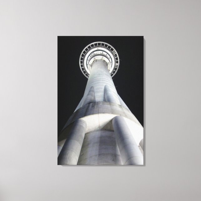 auckland sky tower up canvas print (Front)