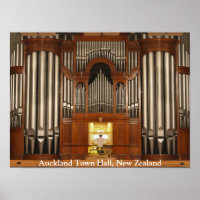 Auckland Town Hall pipe organ poster