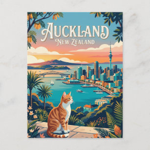 Auckland Waterfront New Zealand Postcard