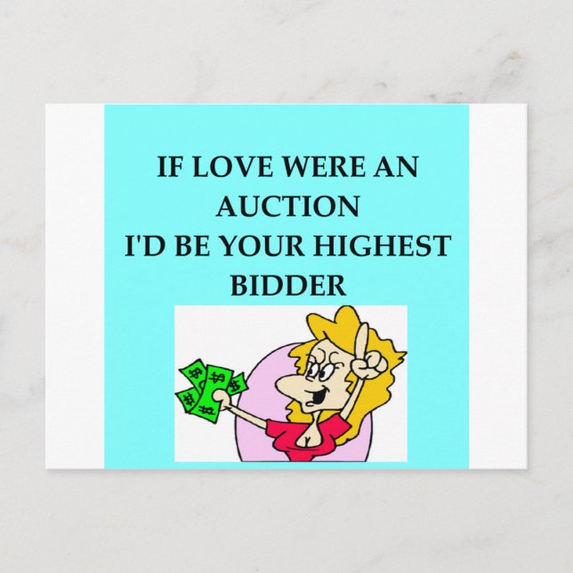 AUCTION lovers Postcard (Front)