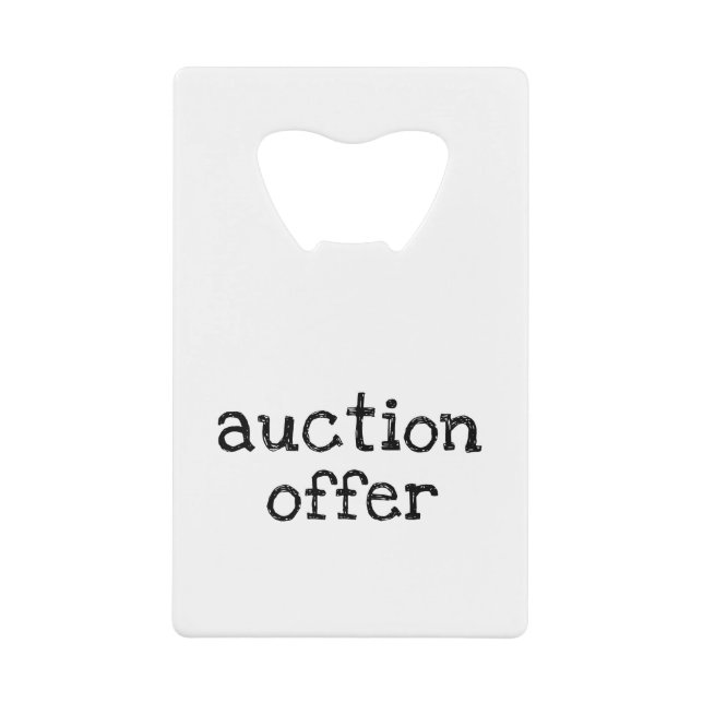 Auction Offer (Front)