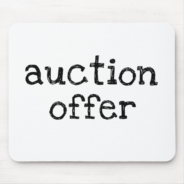 Auction Offer Mouse Mat (Front)