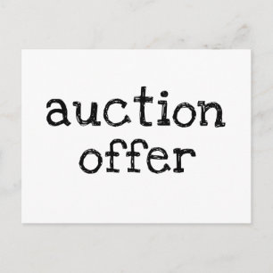 Auction Offer Postcard