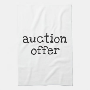 Auction Offer Tea Towel