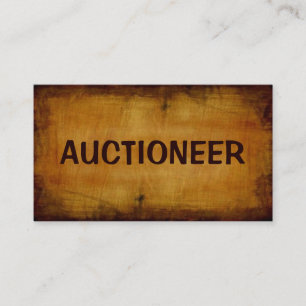 Auctioneer Antique Business Card