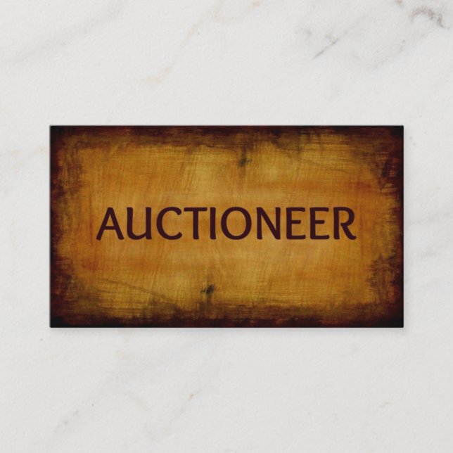 Auctioneer Business Card (Front)