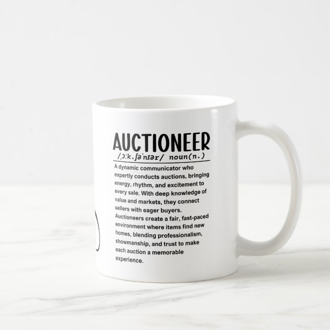Auctioneer Coffee Mug (Right)