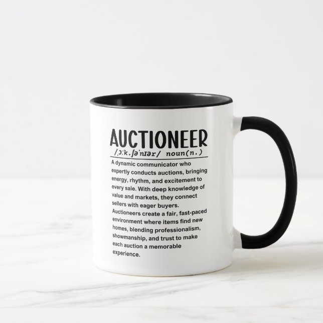 Auctioneer Mug (Right)