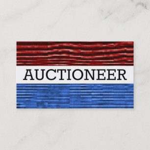Auctioneer Patriotic Business Card