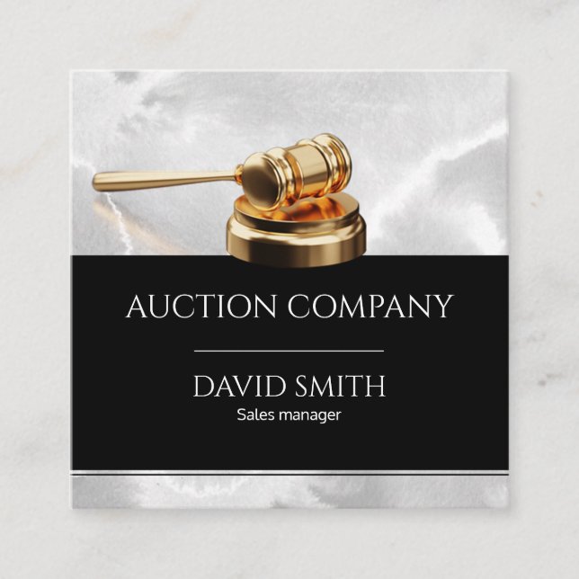 Auctioneer Services Business Card (Front)