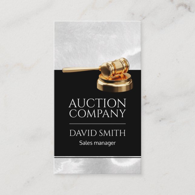 Auctioneer Services Business Card (Front)